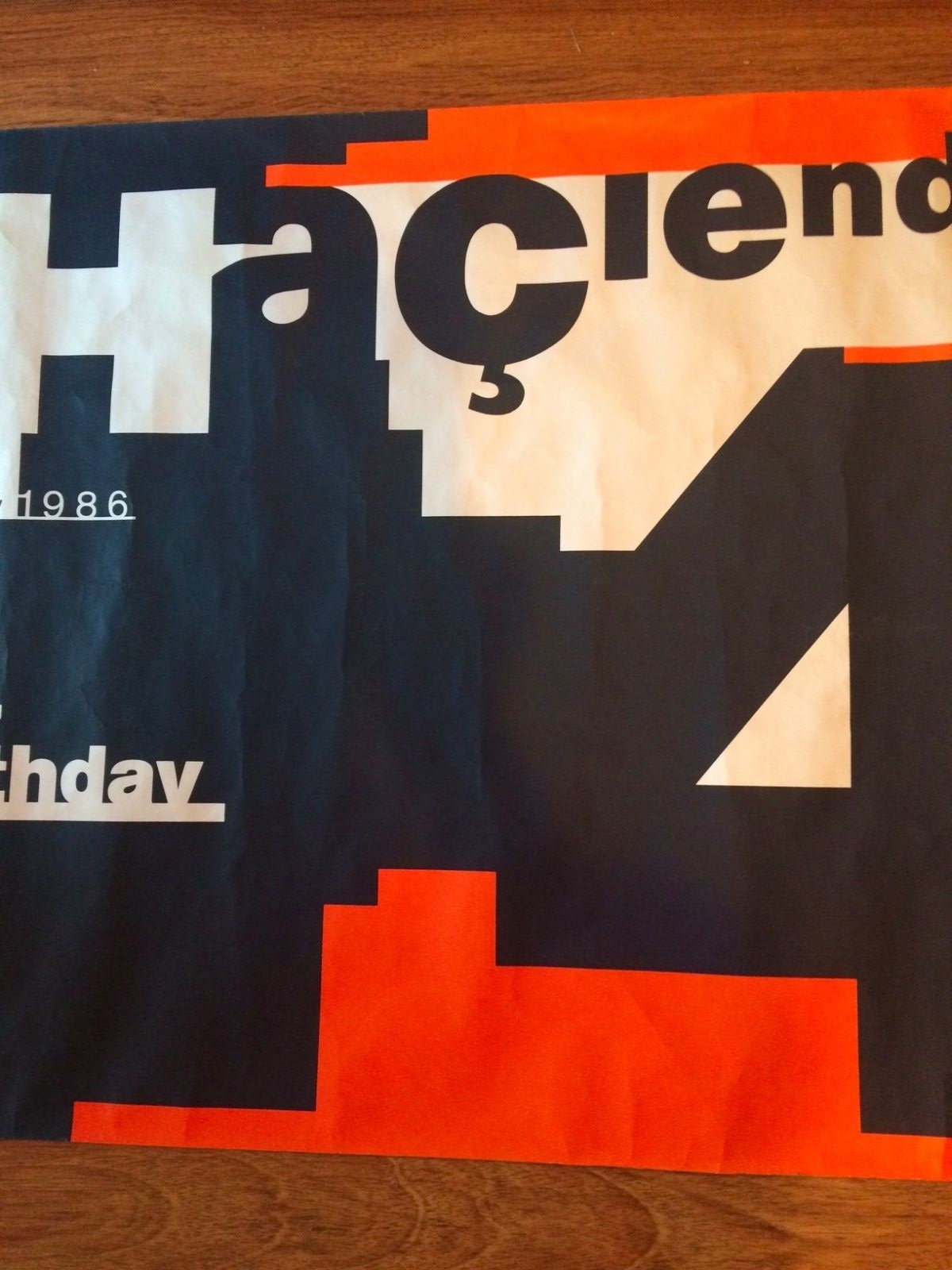 ORIGINAL 4TH B'DAY PARTY HACIENDA FAC 51 POSTER NEW ORDER FACTORY MANCHESTER UK
