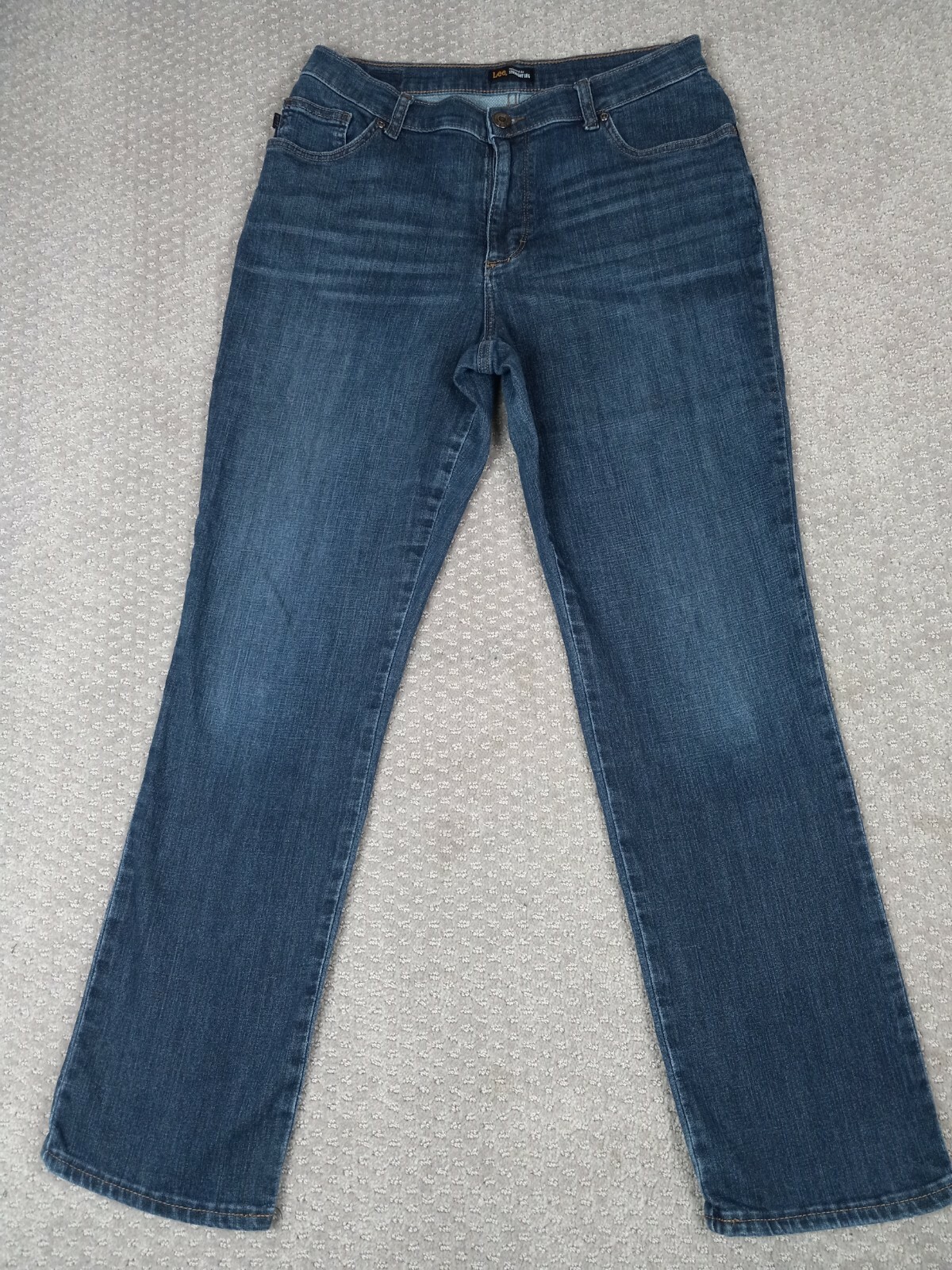 Mid Rise Stretch Blue Denim Jeans 