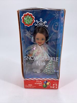 Barbie Kelly Club Snow Sparkle Nia Doll 2003 Mattel #B1345 I'm an Ornament NRFB