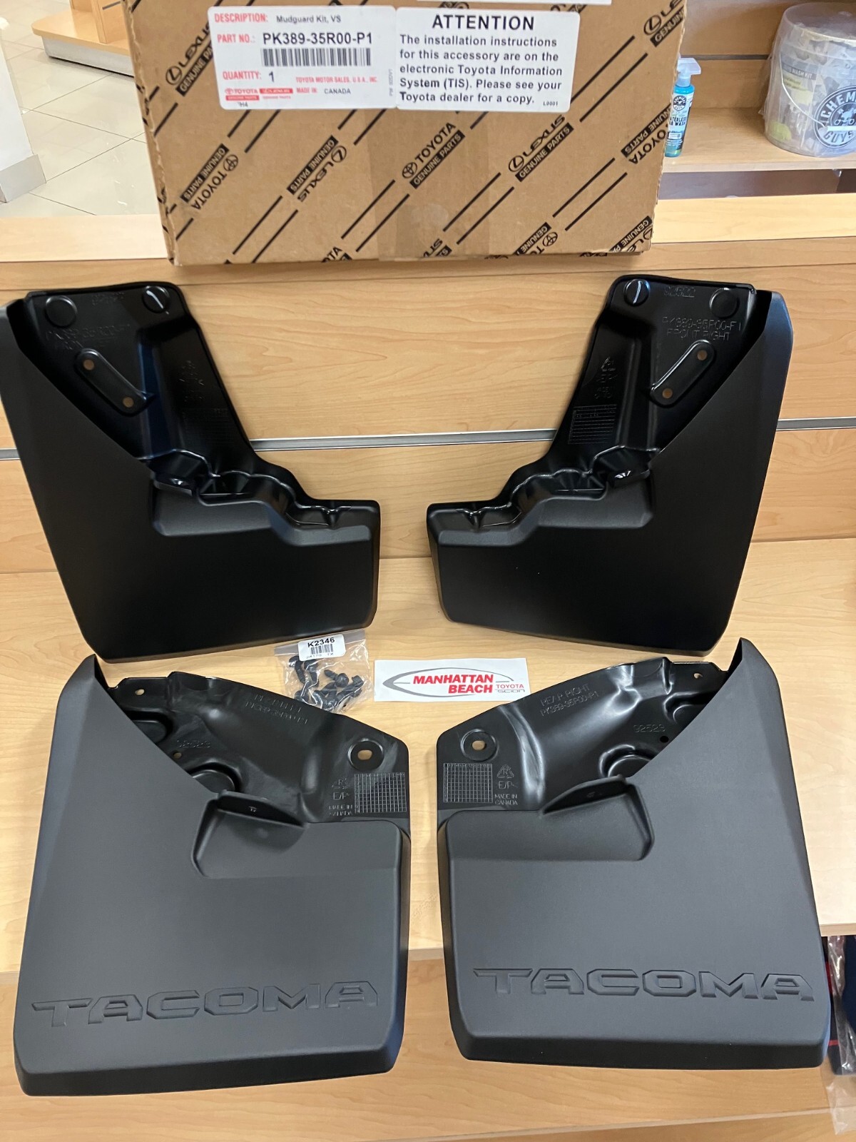 トップス MMTK 24-25 TACOMA MUDGUARD MUD FLAP SET FRONT & REAR GENUINE