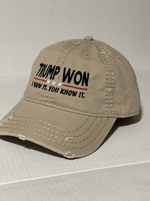 Trump Won I Know It You Know It Embroidered Hat - Rigged Election Trump Cap 2024