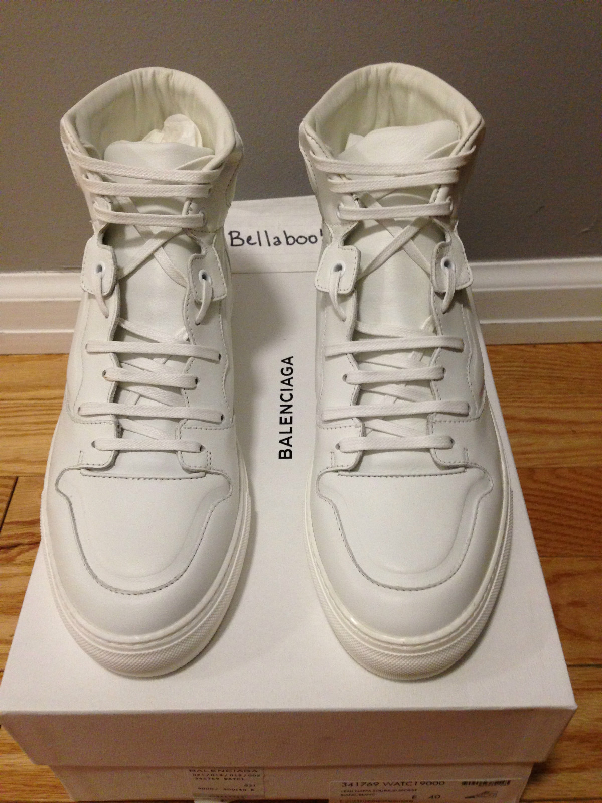Balenciaga Monochrome Pleated Sneaker in Blanc/White | eBay