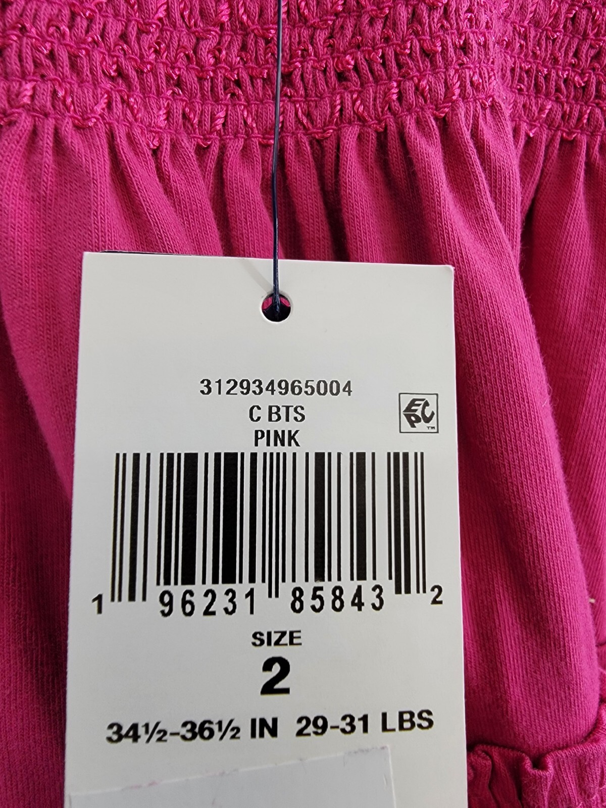 Polo Ralph Lauren Smocked Jersey Dress Little Girls 2 College Pink Square Neck - Picture 16 of 16