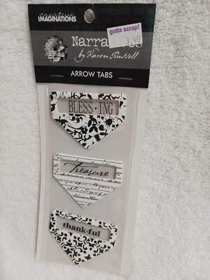Creative Imaginations Narratives ARROW TABS scrapbook Blessing Treasure Thankful