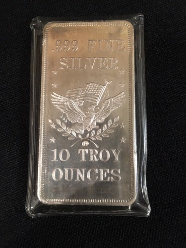 American Eagle Design APM 10 Troy Ounces .999 Fine Silver Bar