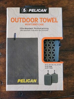 Pelican Outdoor - Multi-Use Towel with Carry Case - Ultra Absorbent Microfiber