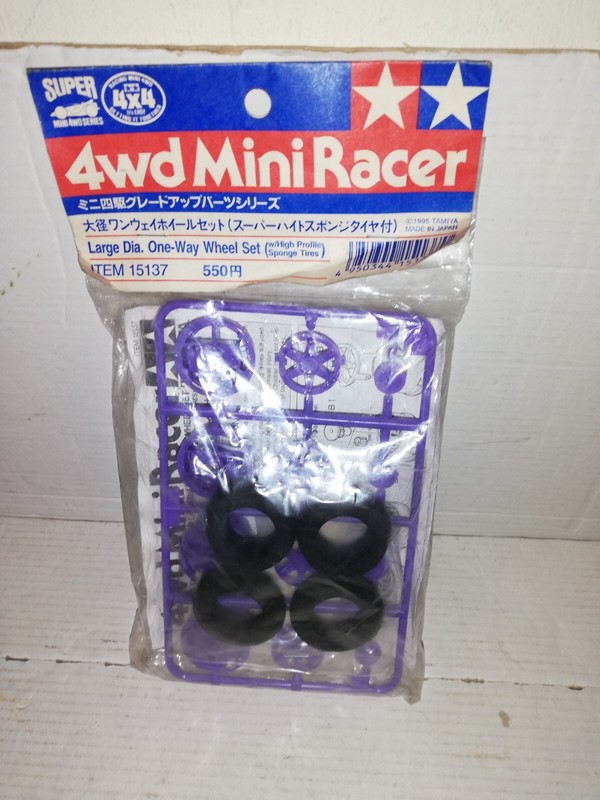 Tamiya 15137 4wd Mini Racer Large-One Way Wheel Set Neuf Scelle