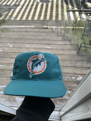 Vintage Miami Dolphins Two Tone SnapBack Team NFL Apex One Hat Cap 90s Blockhead