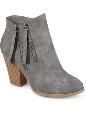 

JOURNEE COLLECTION Женские серые ботильоны Vally на блочном каблуке на платформе 1/2 дюйма, размер 8,5 м, Серый, VALLY BOOTIE