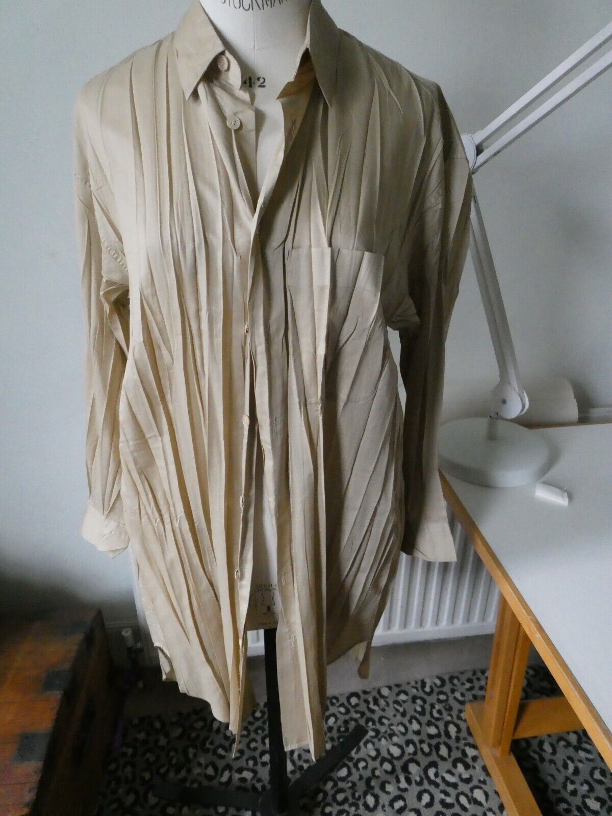 Vintage 1990's Issey Miyake Pleated Long Sleeve Shirt Size Vintage 1990's Issey Miyake Pleated Long Sleeve Shirt Size