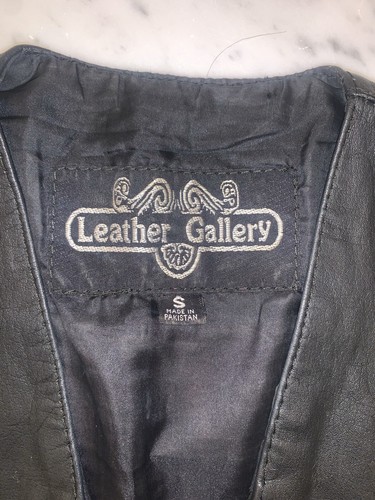 Leather Gallery Leather Vest size Small American Flag