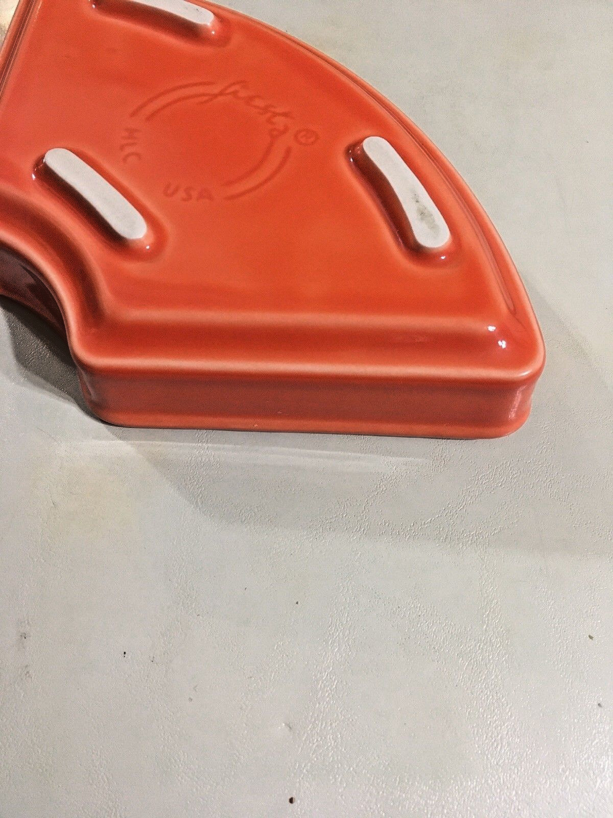 Fiestaware Relish Tray Insert  fiesta Chip Dip tangerine orange color  FREE SHIP