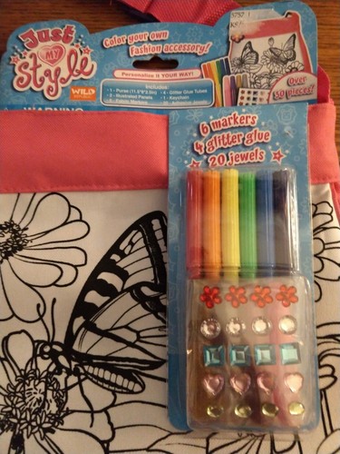 Wild Republic - Just my Style - DIY Butterfly Personalized Purse NWT Fabric Mrks