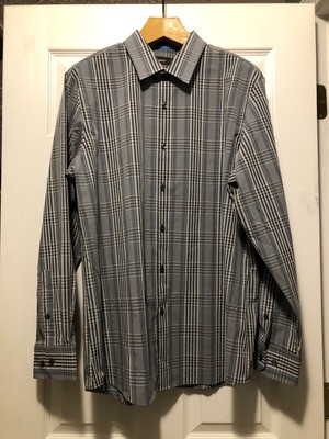 Quieti performance men's new gray 85%polyester 15%spandex casual shirt size: XL
