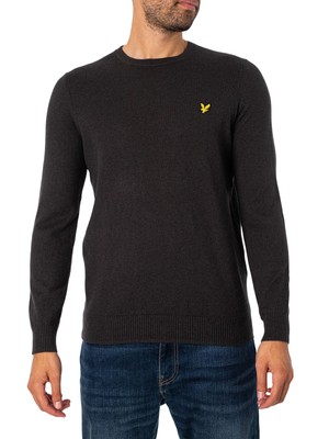 

Мужская трикотажная рубашка из хлопка мериноса Lyle - Scott, серая, Grey