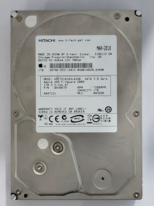 Hde721010sla300, Pn: 0a38679, Mlc: Ba3288, Hitachi 1tb 3.5