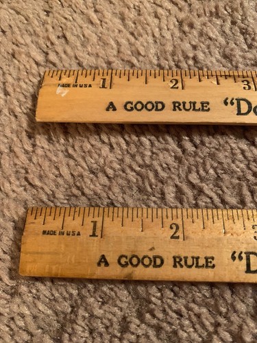 Lot Of 2 Vintage Coca Cola 12inch Wooden Rulers. Great Condition!