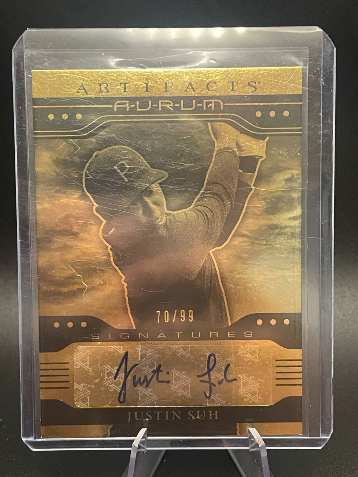2021 Upper Deck Artifacts Aurum Signatures /99 Justin Suh #AS-JS Rookie Auto RC
