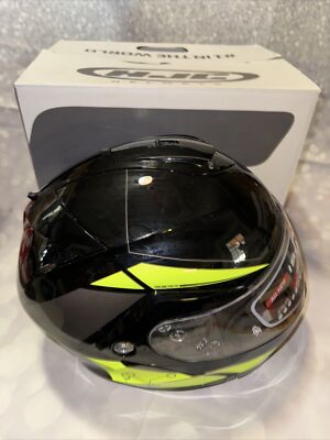 New HJC IS MAX II Elemental Black Yellow Helmet Build In Sunglasses Size XXL