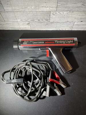 Vintage SEARS Craftsman Advance Timing Light 161.219401 Chrome With Cables
