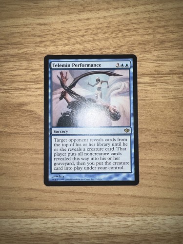 Telemin Performance 1x FOIL CON MTG Conflux Rare MINT blue Telemin Performance 1x FOIL CON MTG Conflux Rare MINT blue