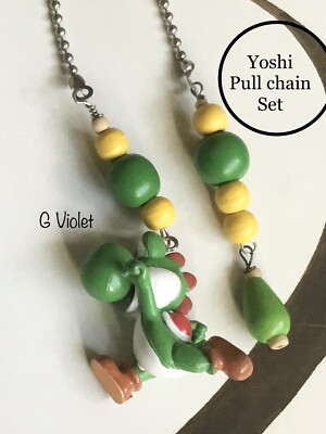 Ceiling Fan Pull Chain Extension Ornamental ￼￼￼Yoshi  Set-Lamp/Light Switch 