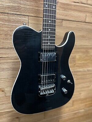 G&L Tribute Series ASAT Deluxe Carved Top -Trans Black- B- Stock Blem