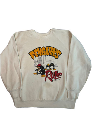 Vintage 1993 Pittsburg Penguins NHL Crest Trench Sweatshirt