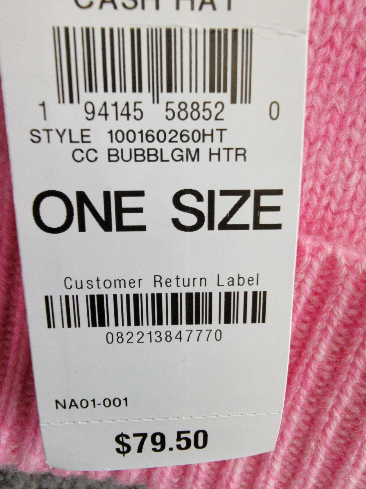 Charter Club 100% Cashmere Cuffed Beanie Women's One Size Bubblegum Heather - Picture 14 of 14