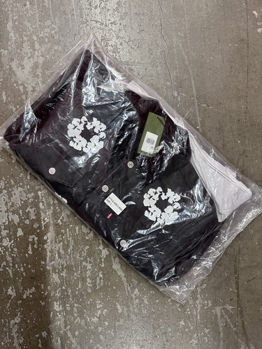 Pre-owned Denim Tears Cotton Wreath Leather Jacket Size Large Bnib In Black