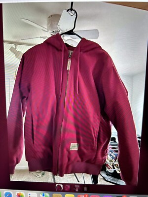 Ladies Schmidt Workwear Size M Jacket With Hood Maroon