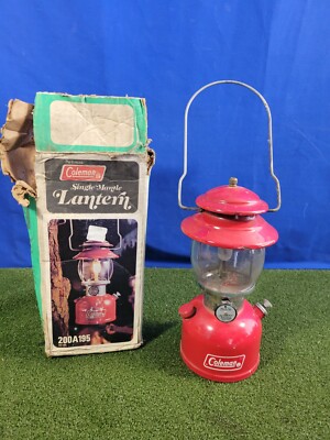 Vintage 1976  Coleman Lantern 200A Red W/box Dated 6/76