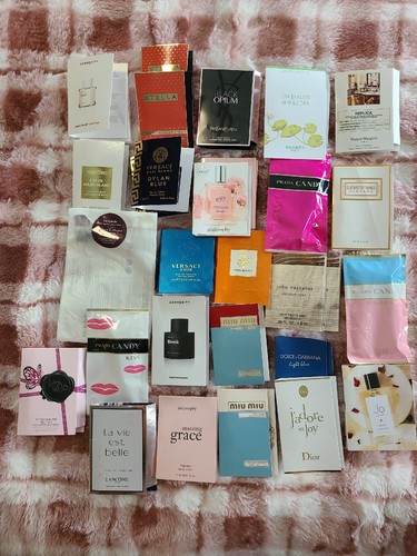 💐10 Perfume Sampler Set Lot Fragrance Samples Women w 2 free makeup samples