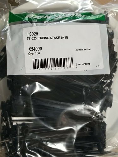 100 X 54000 Rain Bird TS025 1/4" Universal Drip Tubing Stake