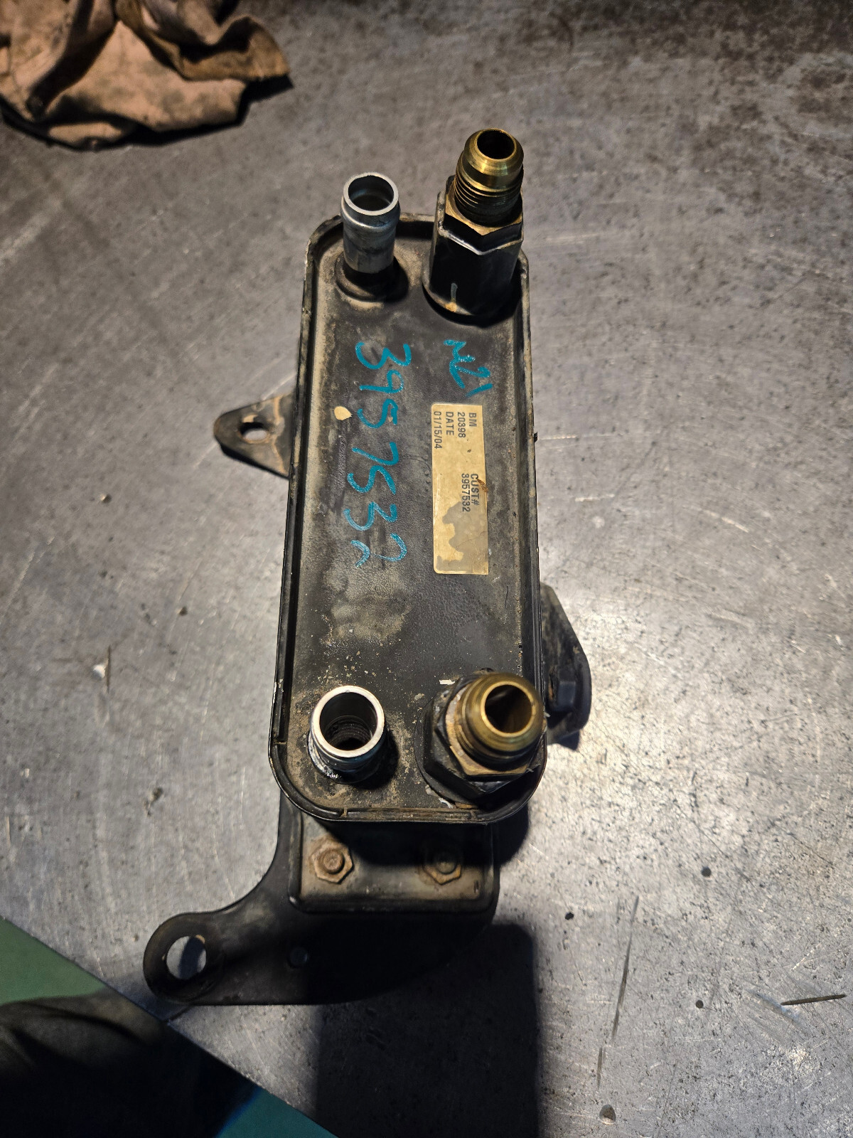 2003 Dodge Ram 2500 Transmission Oil Cooler Turbo Diesel 3957532 5.9 Cummins OEM - Picture 2 of 7