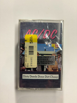 AC/DC Dirty Deeds Done Dirt Cheap Cassette Tape New Sealed