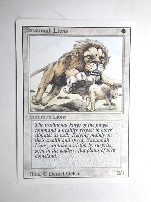 Savannah Lions Revised NM English 1994 Rare MTG