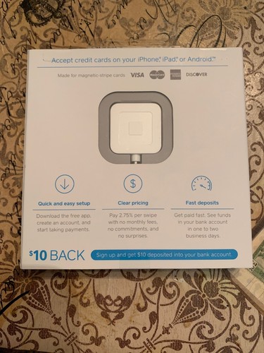 Brand New Square Credit Debit Card Reader for Apple iPhone and Android White