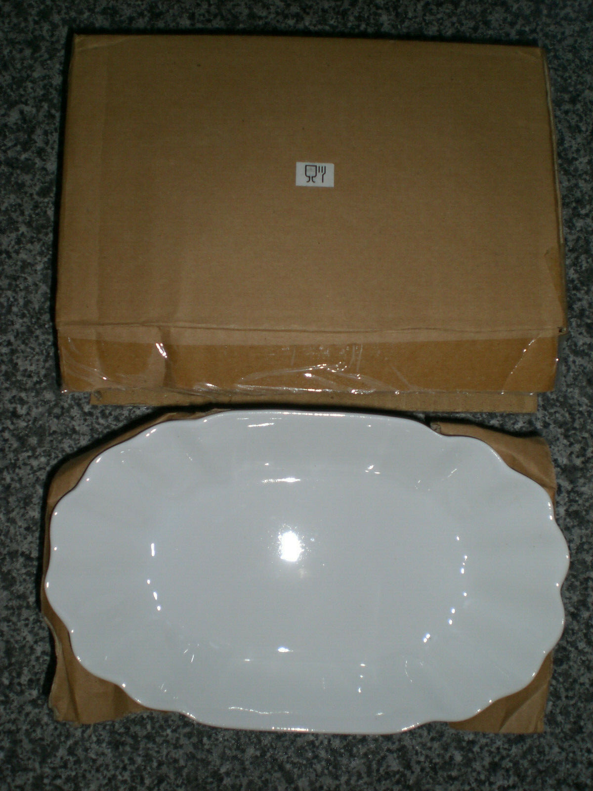 Pommesschale 2er Set aus Porzellan Schälchen 2x  weiss NEU OVP