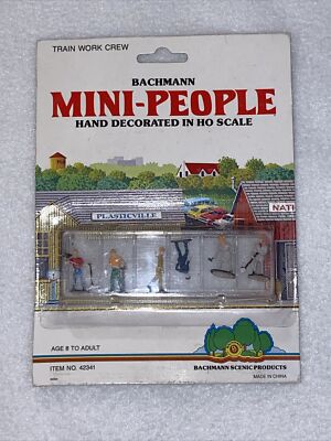 Bachmann Mini-People Train Work Crew HO Scale Hand Decorated Accessories NEW