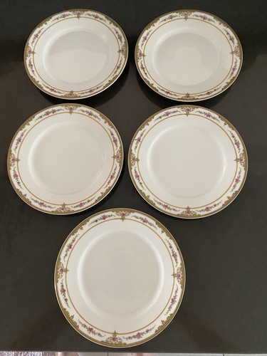 5 Haviland Schleiger 618 Salad Plates, 7 1/2