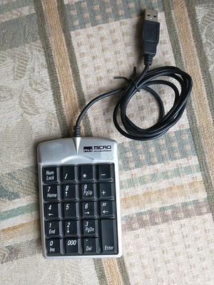 Micro Innovations KP25B Slim USB Wired Portable 10 key pad