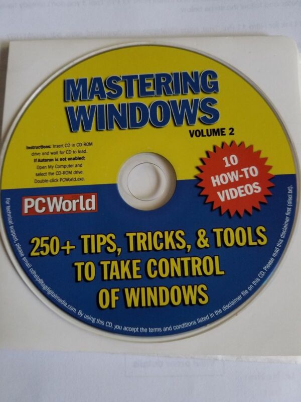 Pc World Mastering Windows Volume 2 250+ Tips & Tools , 10 How To Videos