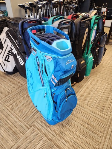 SUN MOUNTAIN C 130 ネイビー/ホワイト/レッド Sun Mountain 2025 C-130 Golf Cart Bag - Navy-White-Red, Open