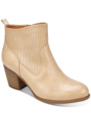 Женские песочно-бежевые пинетки WHITE MOUNTAIN с изящным носком на блочном каблуке, 7 М