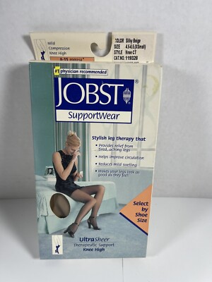 Jobst Ultrasheer Women Silky Beige Compression Stocking Knee High 119328 XS Mild