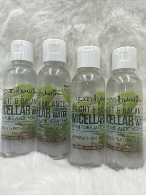 4 Pc - Urban Hydration Aloe Vera Leaf Micellar Cleansing Water 2 fl.oz Each -New