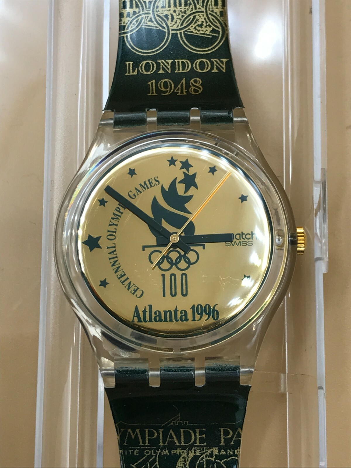 Wristwatch SWATCH Gent ATLANTA 1996 (GZ136)-NEW/NOS-Olympic Wristwatch SWATCH Gent ATLANTA 1996 (GZ136)-NEW/NOS-Olympic