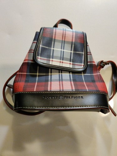 Tommy Hilfiger Small Plaid Backpack Purse