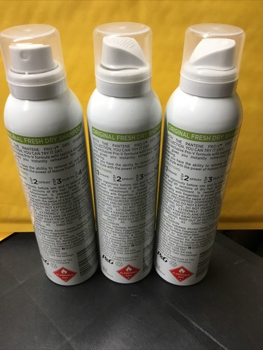 3 Pantene Pro-V Natural Fusion Dry Shampoo Original Fresh Brand New